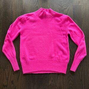 J. Crew Hot Pink Cashmere Turtleneck Sweater